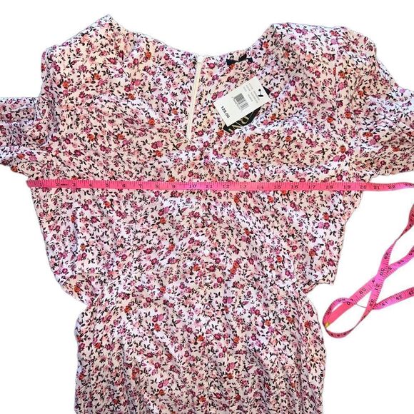 AFRM Monna Long Sleeve Cut Out Flora Mini Dress NWT XL - Picture 7 of 11